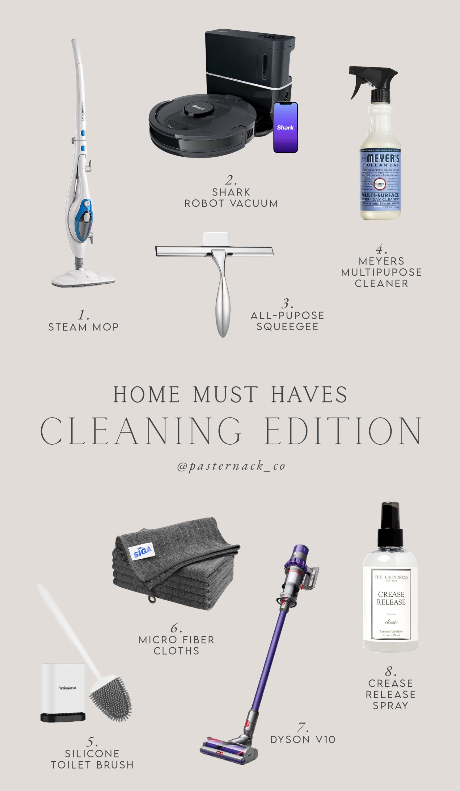 Photo list of our favorite cleaning supplies